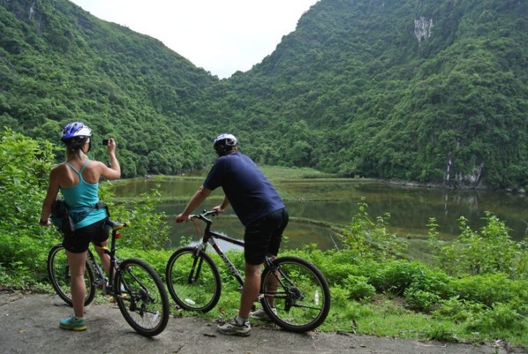 Biking in Cat Ba island